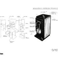 Small 1981 1984 delphax ionski brzi printer   skica  model 2460