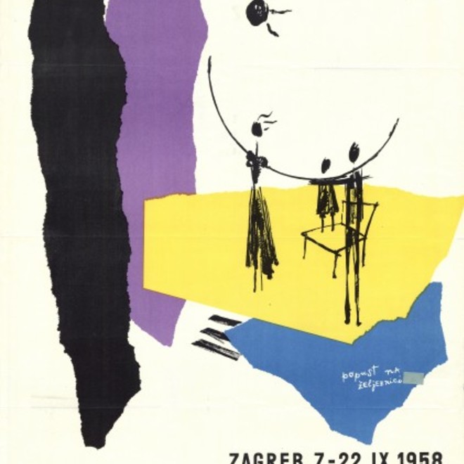 Plakat za "II. međunarodnu revijalnu izložbu Porodica i domaćinstvo", 1958., autor: Aleksandar Ljahnicky